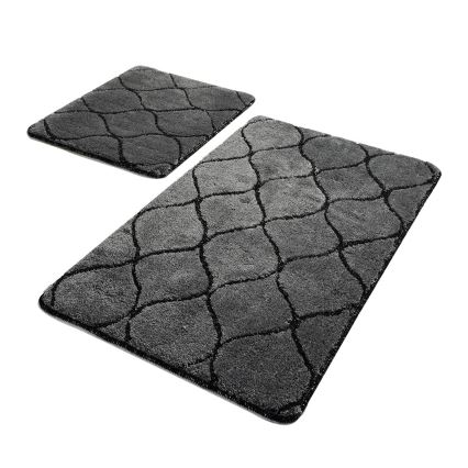 CONJUNTO 2x Tapete de Banheiro INFINITY 60/100 cm antracite