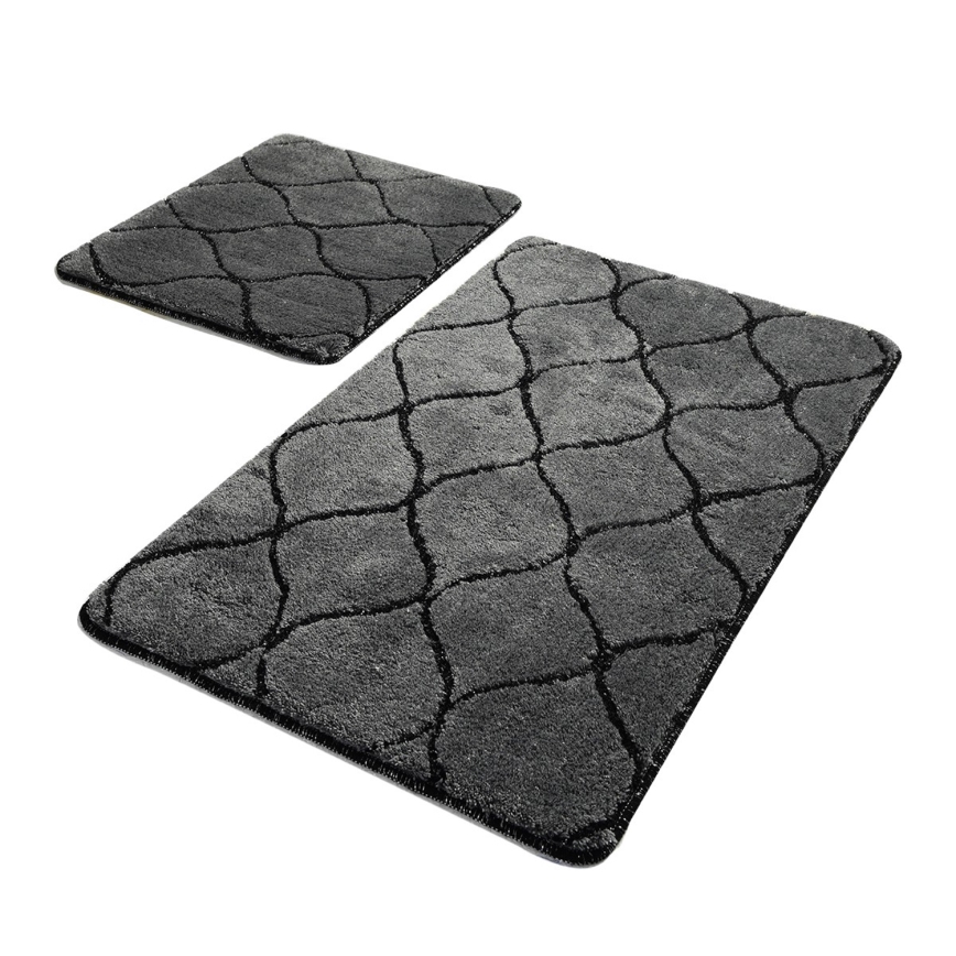 CONJUNTO 2x Tapete de Banheiro INFINITY 60/100 cm antracite