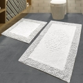 CONJUNTO 2x Tapete de Banheiro PIANTE 60/100 cm branco