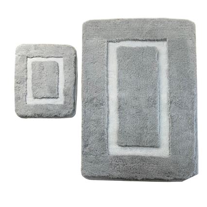 CONJUNTO 2x Tapetes para casa de banho 60/100 cm cinzento