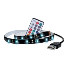 CONJUNTO 2x Tira RGB LED para TV com controlo remoto IP65 LED/USB 50cm
