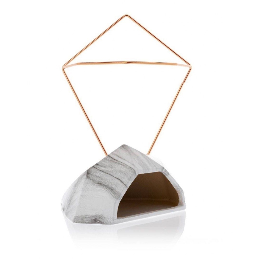 CONJUNTO 2x Vaso de parede para flores SEMELA 23x20 cm dourado