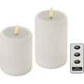 Conjunto 2x Vela LED LED/4xAA + comando remoto
