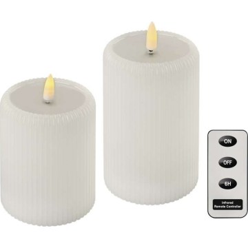 Conjunto 2x Vela LED LED/4xAA + comando remoto