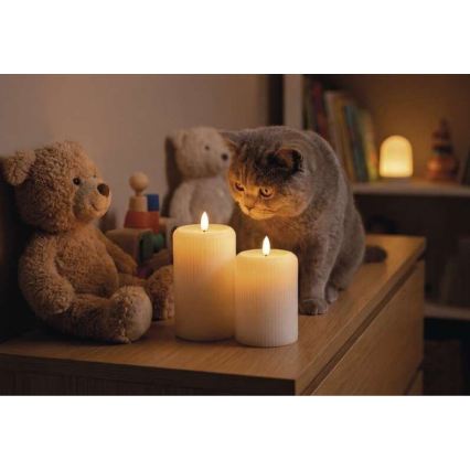 Conjunto 2x Vela LED LED/4xAA + comando remoto