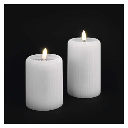 Conjunto 2x Vela LED LED/4xAA + comando remoto