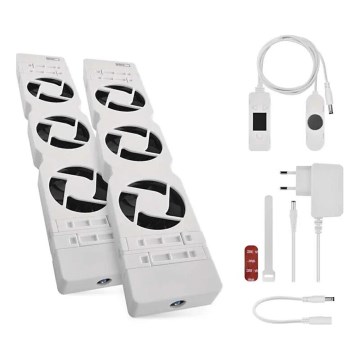 CONJUNTO 2x Ventiladores para radiador 5/230V branco