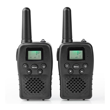 CONJUNTO 2x Walkie-talkie com iluminação LED 3xAAA alcance 10 km