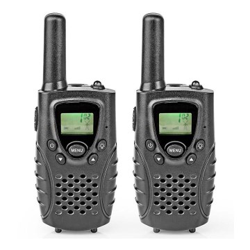 CONJUNTO 2x Walkie-talkie com iluminação LED 3xAAA alcance 8 km