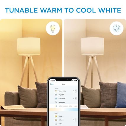 CONJUNTO 2x Lâmpada LED com regulação ST64 E27/7W/230V 2000-5000K CRI 90 Wi-Fi + controlo remoto - WiZ