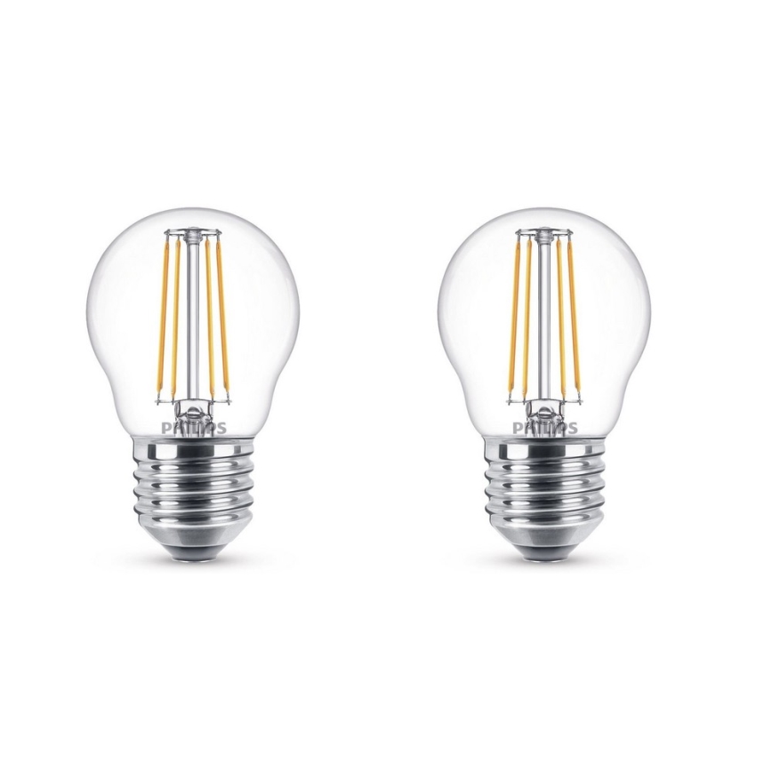 CONJUNTO 2xLED Lâmpada VINTAGE E27/4W/230V 2700K - Philips