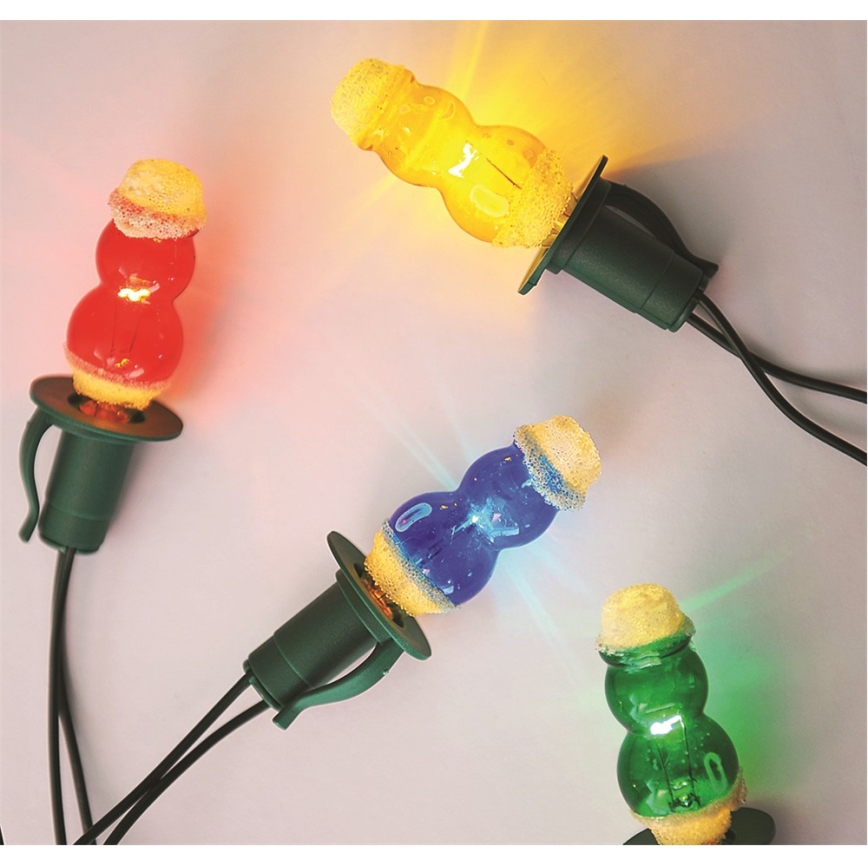CONJUNTO 3 x Lâmpada de substituição FIGURINE E10/20V/0,1A colorido Fabricado na Europa