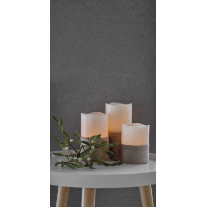 CONJUNTO 3x Decoração de Natal LED 3xLED/3x3AAA + controlo remoto