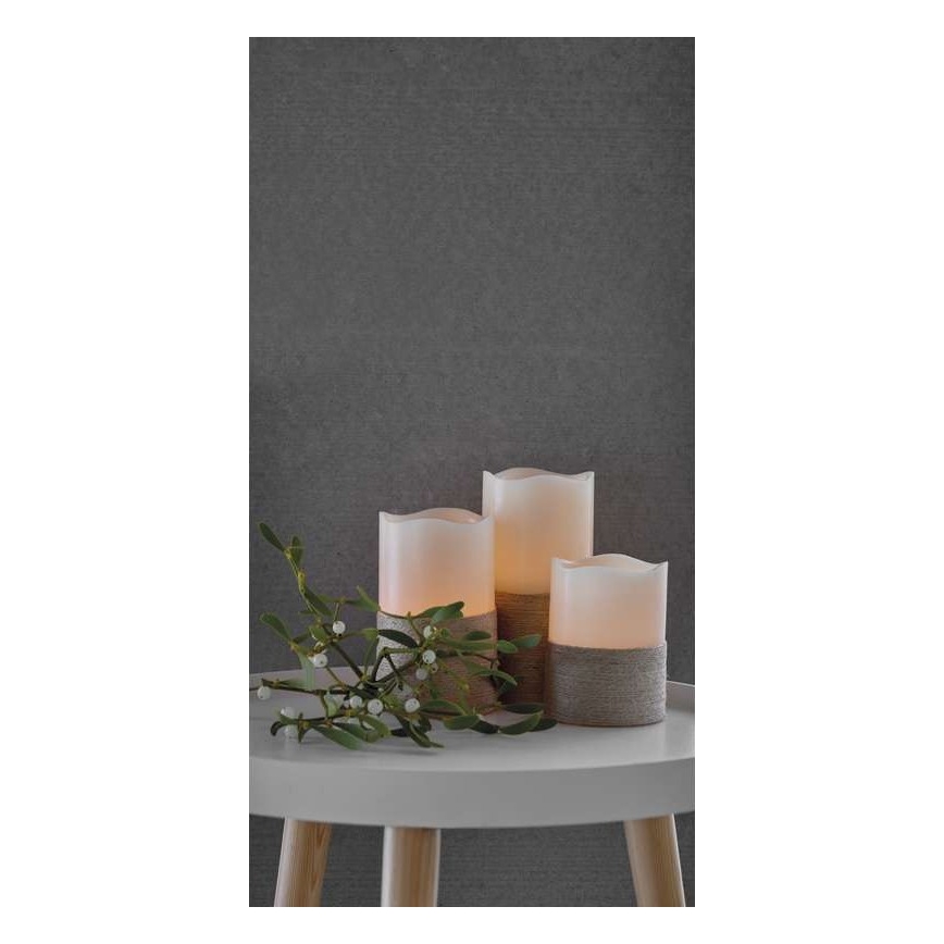 CONJUNTO 3x Decoração de Natal LED 3xLED/3x3AAA + controlo remoto