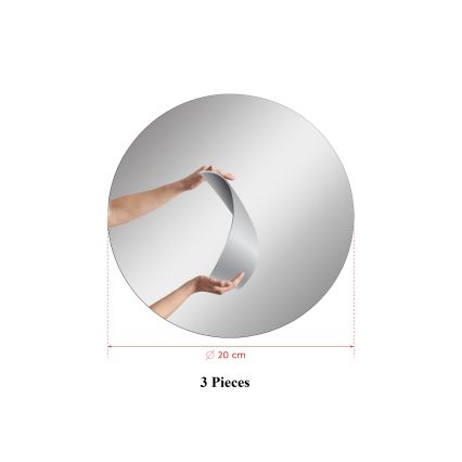 CONJUNTO DE 3 Espelhos de parede ROUND diâmetro 20 cm