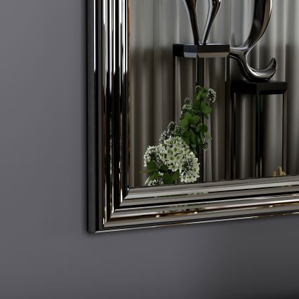 CONJUNTO 3x Espelhos de parede OTTO 40x40 cm prateado