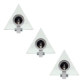 CONJUNTO 3x Foco PYRAMID 3xG4/20W/230V/12V