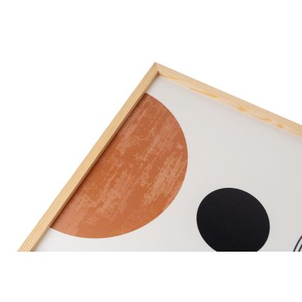 CONJUNTO 3x Fotografias numa moldura 50x70 cm bege/castanho