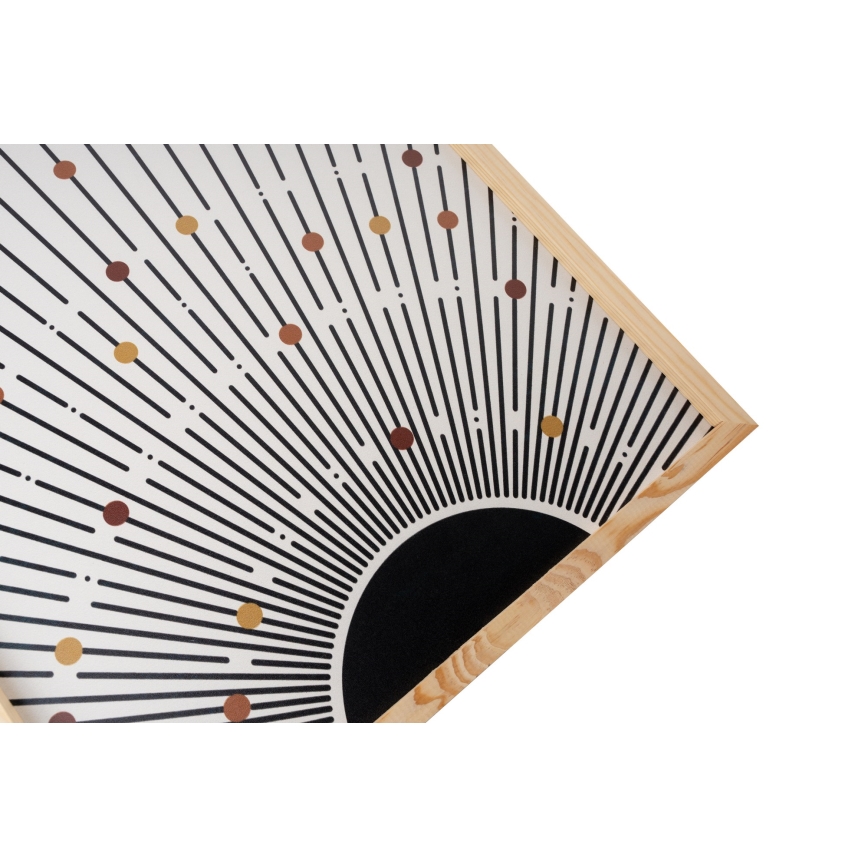 CONJUNTO 3x Fotografias numa moldura 50x70 cm bege/castanho