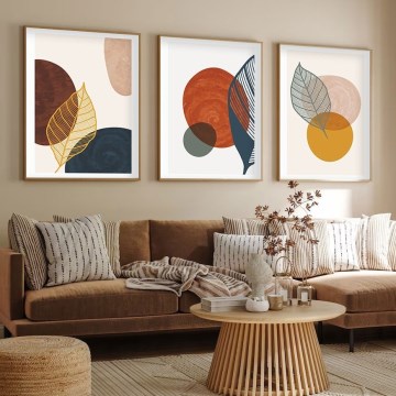 CONJUNTO 3x Fotografias numa moldura 50x70 cm colorido