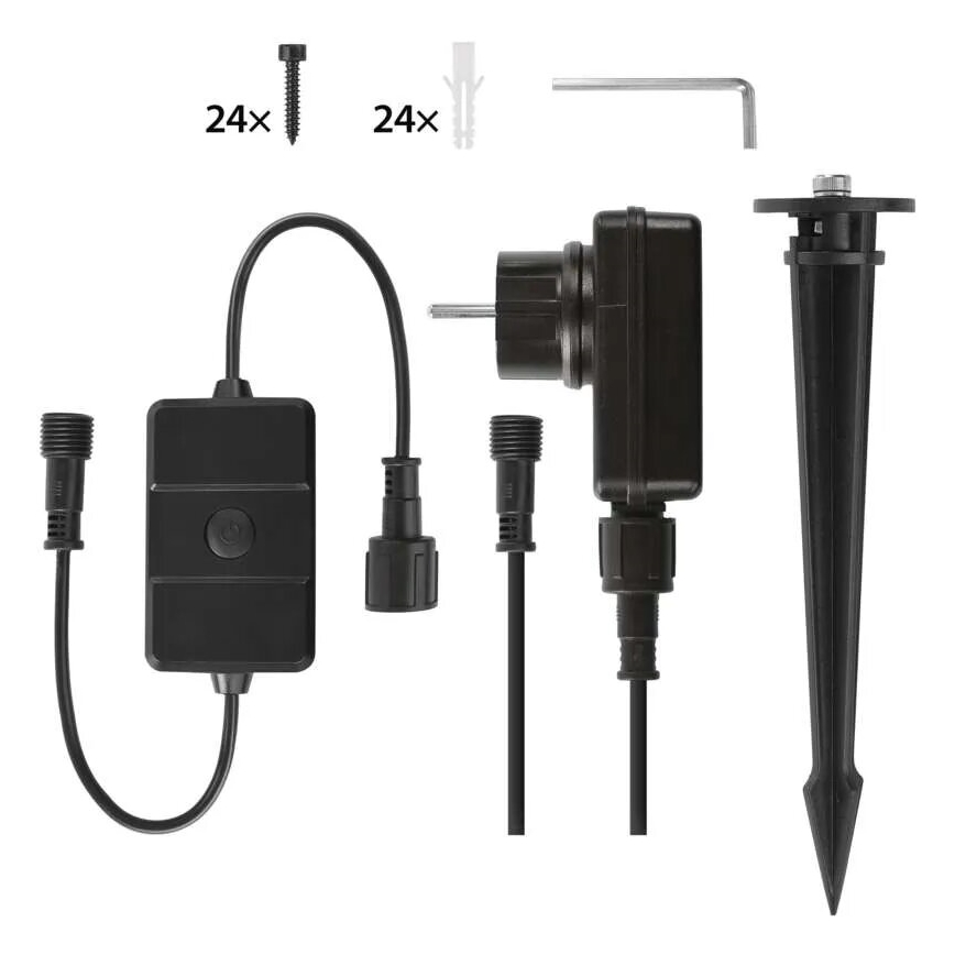 CONJUNTO 3x Holofotes LED RGBIC para exterior com regulação LED/14W/230V 3000-6500K IP65 Wi-Fi Tuya