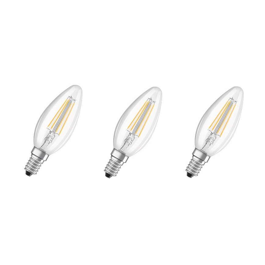 CONJUNTO 3x Lâmpada LED BASE VINTAGE B40 E14/4W/230V 4000K – Osram