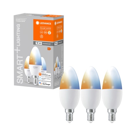 CONJUNTO 3x Lâmpada LED com regulação SMART + E14/5W/230V 2700K-6500K Wi-Fi - Ledvance