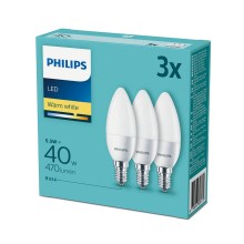 Conjunto 3x Lâmpada LED Philips E14/5,5W/230V 2700K
