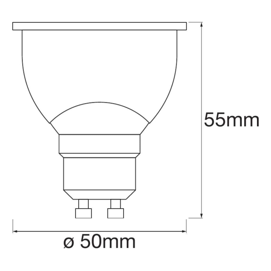 CONJUNTO 3x Lâmpada LED RGBW com regulação SMART + GU10/4,9W/230V 2,700K-6,500K Wi-Fi - Ledvance