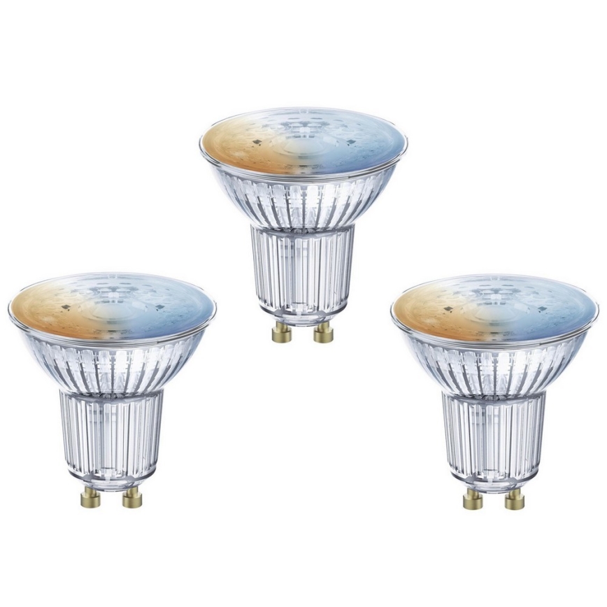 CONJUNTO 3x Lâmpada LED RGBW com regulação SMART + GU10/5W/230V 2700K-6500K Wi-Fi - Ledvance
