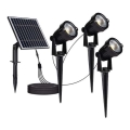 CONJUNTO 3x Lâmpada solar LED para exterior 3xLED/1,2W/3,7V IP65 3000K 4000 mAh