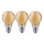 CONJUNTO 3x Lâmpadas LED CLASIC AMBER A60 E27/9W/230V 2200K - Brilagi