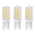 CONJUNTO 3x Lâmpadas LED ECOLINE G9/3,5W/230V 3000K - Brilagi