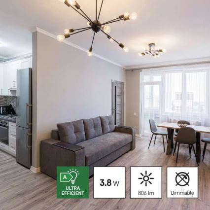 CONJUNTO 3x Lâmpadas LED FILAMENT A60 E27/3,8W/230V 2700K Classe energética A