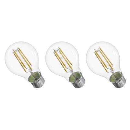 CONJUNTO 3x Lâmpadas LED FILAMENT A60 E27/3,8W/230V 2700K Classe energética A
