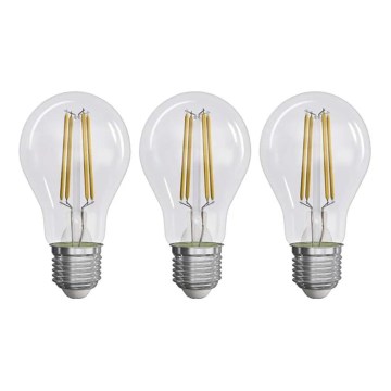 CONJUNTO 3x Lâmpadas LED FILAMENT A60 E27/5W/230V 4000K Classe energética A