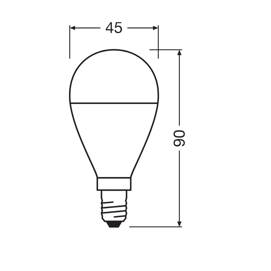 CONJUNTO 3x Lâmpadas LED P45 E14/7,5W/230V 3000K - Osram