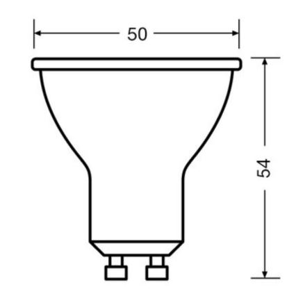 CONJUNTO 3x Lâmpadas LED PAR16 GU10/4,5W/230V 2700K - Osram