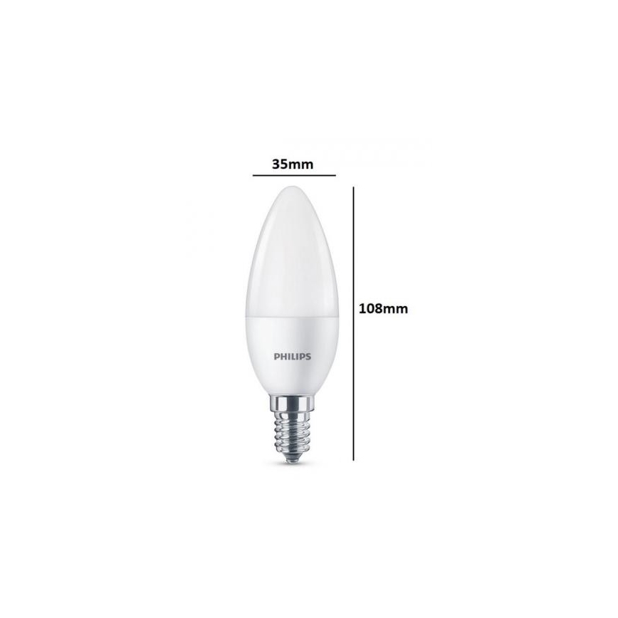 Conjunto 3x Lâmpadas LED Philips E14/5,5W/230V 2700K