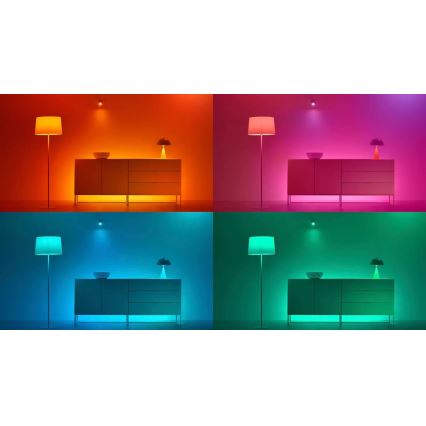 CONJUNTO 3x Lâmpadas LED RGBW com regulação PAR16 GU10/4,7W/230V 2200-6500K Wi-Fi - WiZ