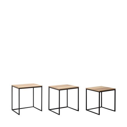 CONJUNTO 3x Mesa de centro castanha