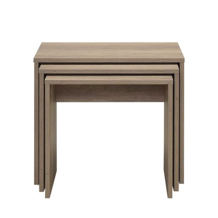 CONJUNTO 3x Mesa de centro castanho