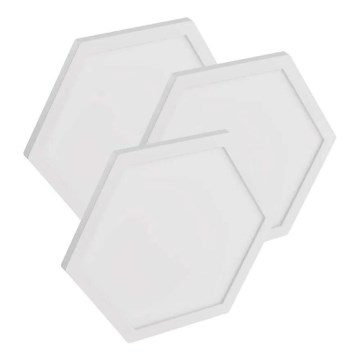 CONJUNTO 3x Painel LED RGBIC+CCT Dimerizável - expansão 3xLED/1,8W/230V Wi-Fi Tuya