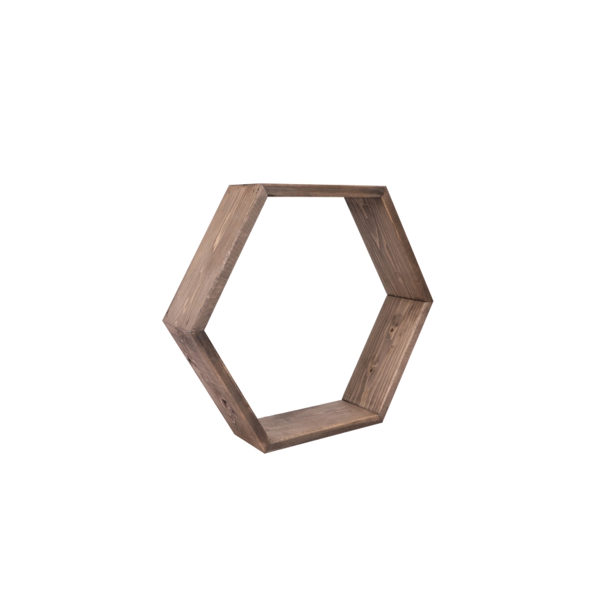 CONJUNTO 3x Prateleira de parede abeto castanho