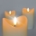 CONJUNTO 3x Velas de cera natural LED/3xAAA/branco quente