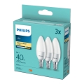 CONJUNTO 3xLâmpada LED Philips B35 E14/5W/230V 2700K
