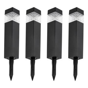 CONJUNTO 4x Candeeiros solares LED LED/0,06W/1,2V 1xAAA 6000K IP44 100 mAh