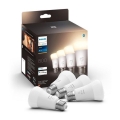 CONJUNTO 4x Lâmpada LED com regulação Philips Hue WHITE A60 E27/9W/230V 2700K