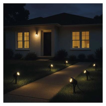 CONJUNTO 4x Luzes LED RGBIC para exterior com regulação LED/7W/230V 3000-6500K IP65 Wi-Fi Tuya