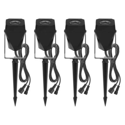 CONJUNTO 4x Luzes LED RGBIC para exterior com regulação LED/7W/230V 3000-6500K IP65 Wi-Fi Tuya